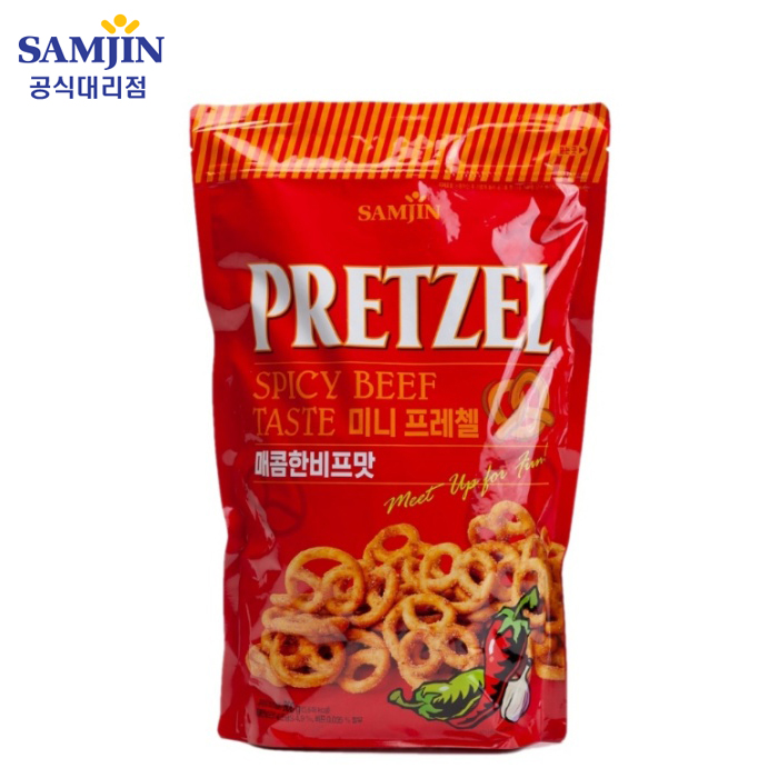 삼진 미니 프레첼 매콤한비프맛 800g x 1개 원조 프레첼 안주 간식 베이커리 디저트 - 상품 이미지