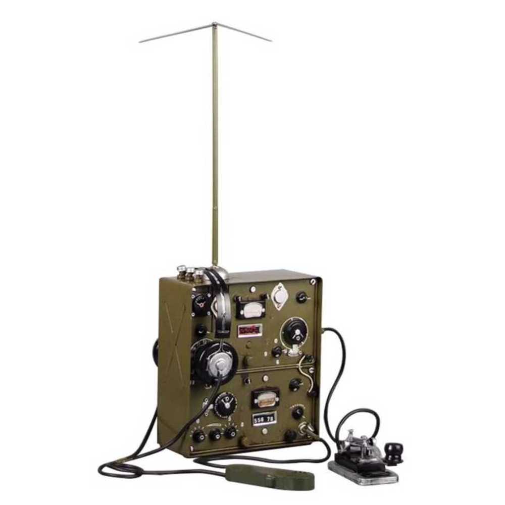 구식 라디오 송신기 모형 장식 소품 빈티지 레트로 25x11x70cm - 상품 이미지