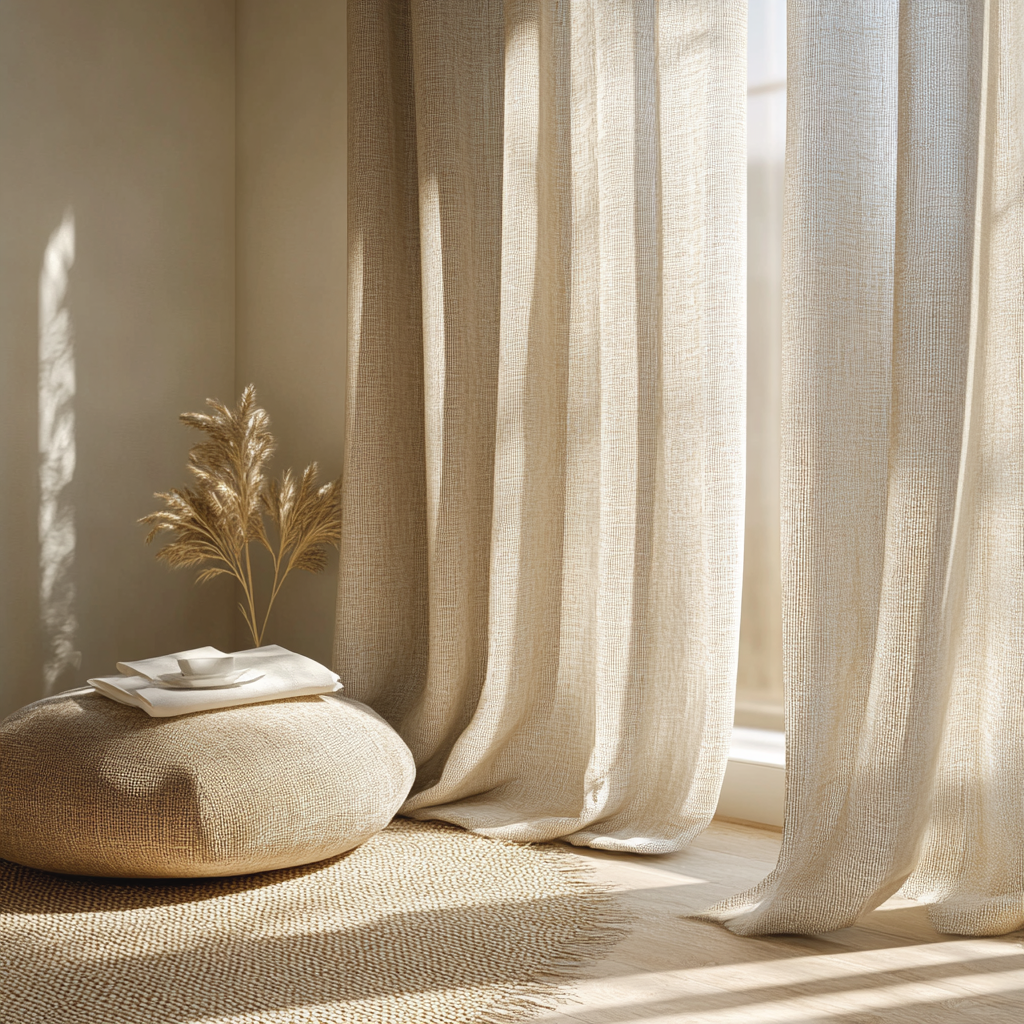메이리블 뜨왈 린넨 거실 생활암막 커튼 이음선 먼지 없는 거실 안방용 커튼