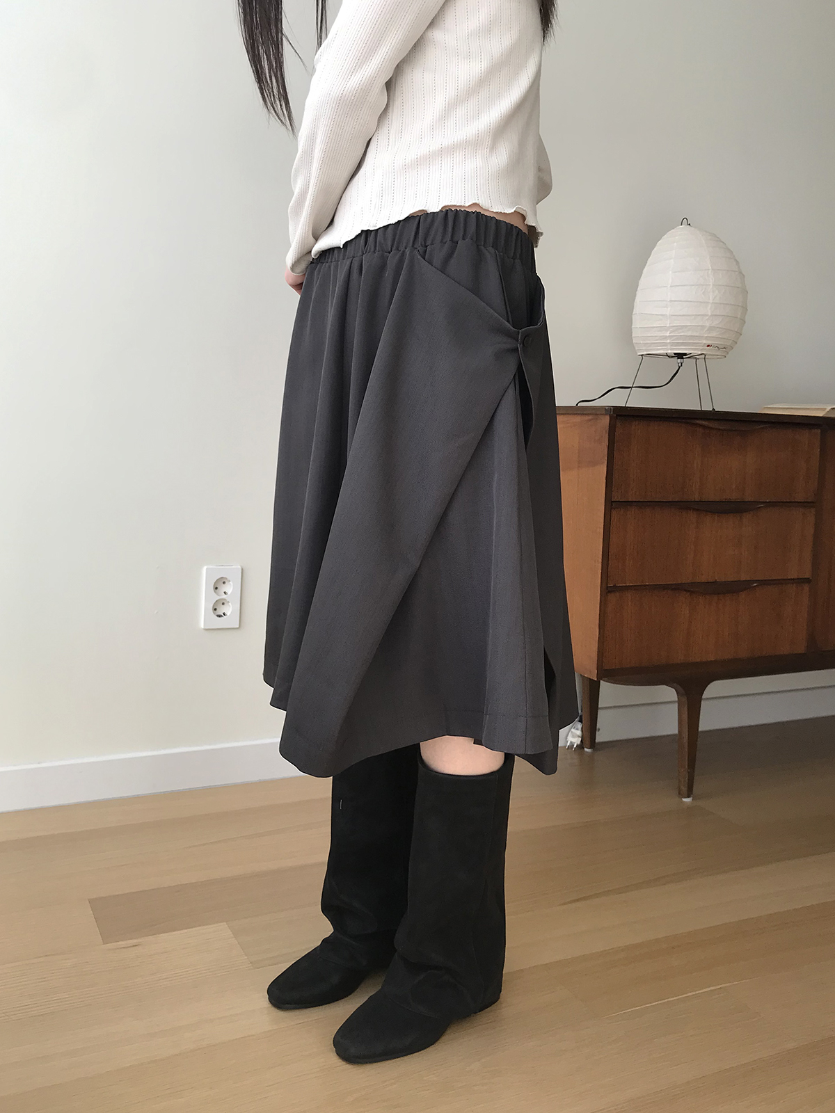 [미엔느] lush curve midi skirt / 러쉬 커브 미디 스커트 (2col) 상세 이미지 11