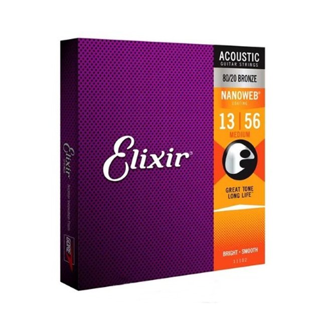 엘릭서 Elixir 나노웹 8020브론즈 미디엄 통기타줄 013-056 11102 - 상품 이미지