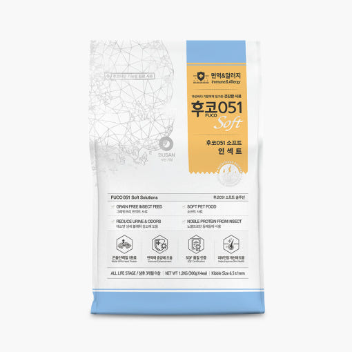 후코051 소프트사료 인섹트 면역&알러지 케어 1.2kg  후코이단 기능성 사료 - 상품 이미지