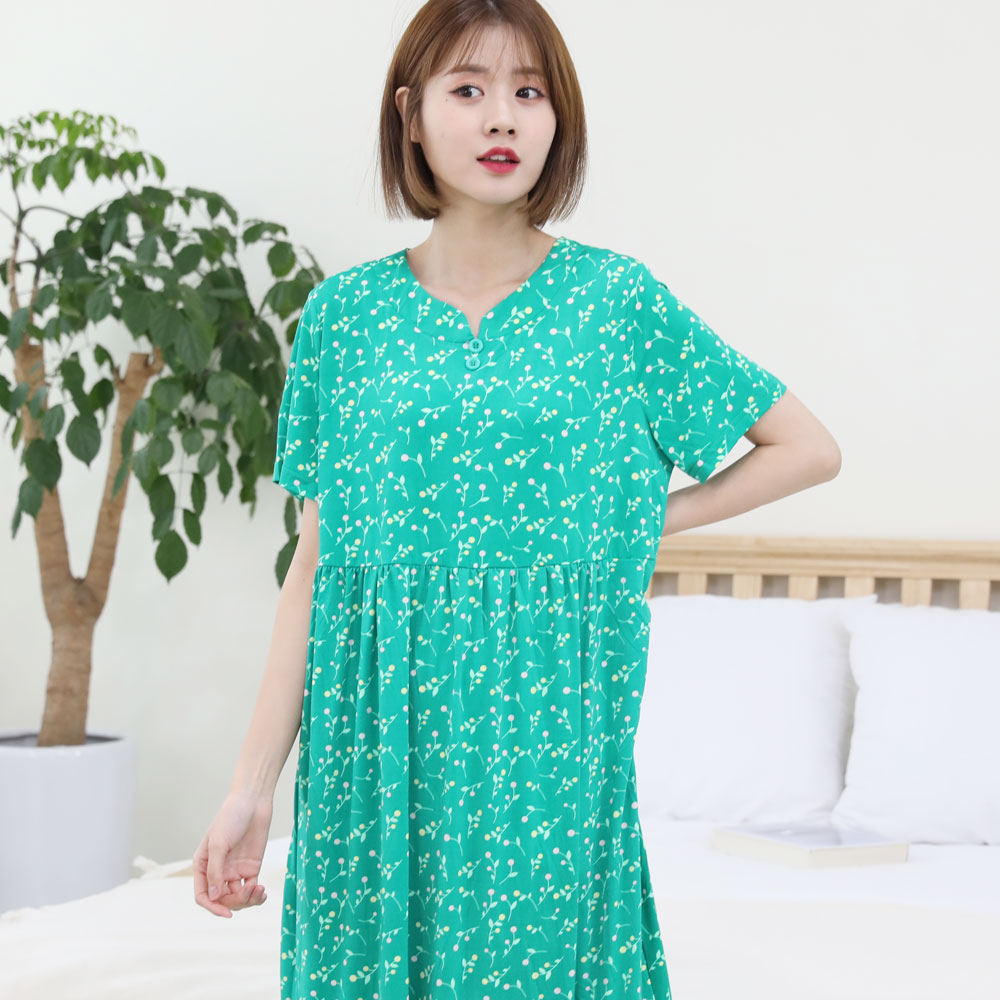 여성잠옷 쿨 에어리 원피스 잠옷 홈웨어 이미지 7