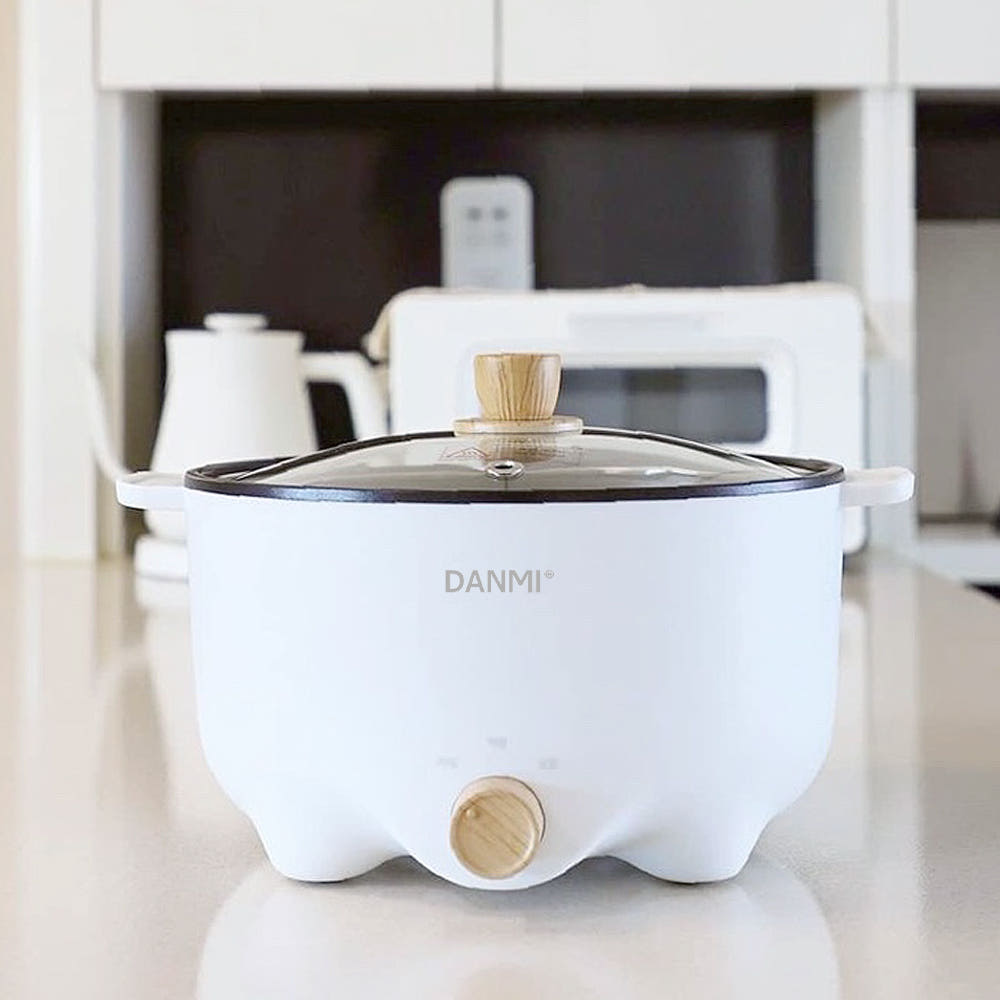 단미 멀티쿠커 전기냄비 찜기 찜솥 프라이팬 그릴 샤브샤브 여행용 캠핑용 전골냄비 3L MEK01