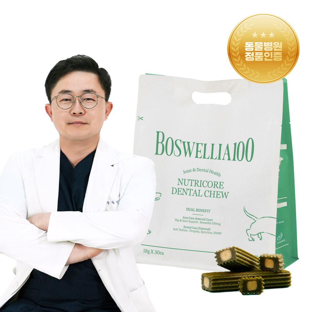닥터뉴트리코어 보스웰리아100 강아지 치석제거 덴탈껌 입냄새 양치 개껌 30개입
