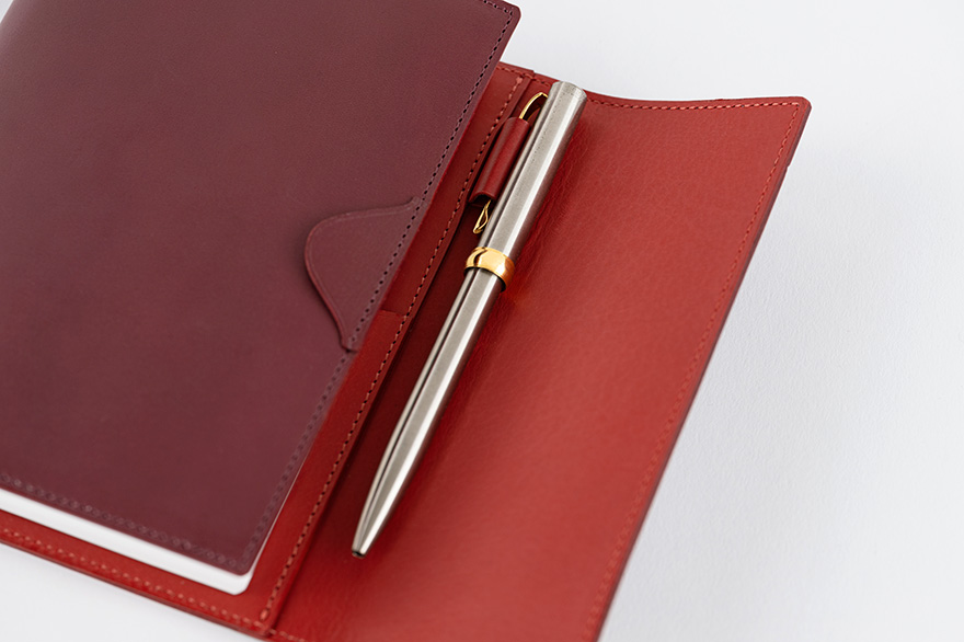 아트앤사이언 x Hobonichi Techo 호보니치 별주 2025 플래너 가죽 커버 레드 이미지 6