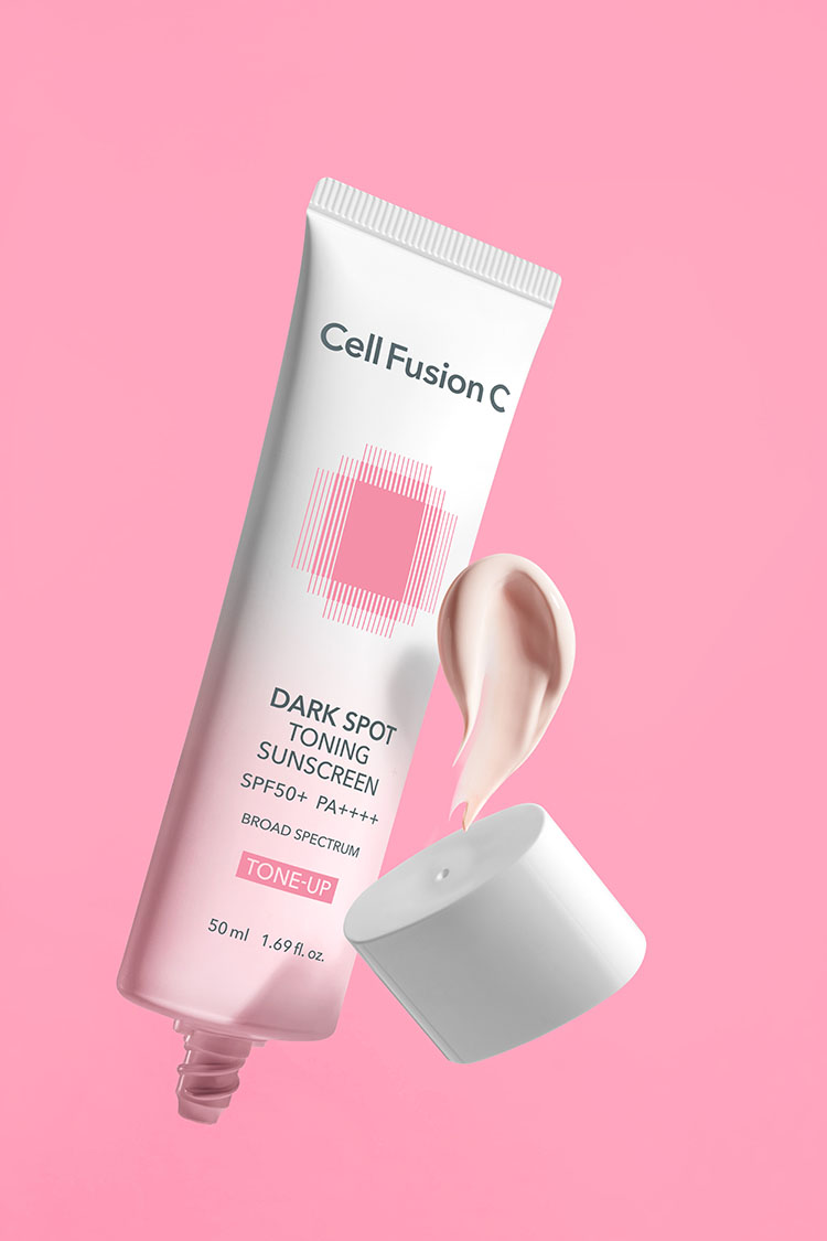 [NEW] 셀퓨전씨 잡티 토닝 썬스크린 50ml+50ml SPF50+ PA++++ / 자연스러운 밀착 톤업 베이스 선크림