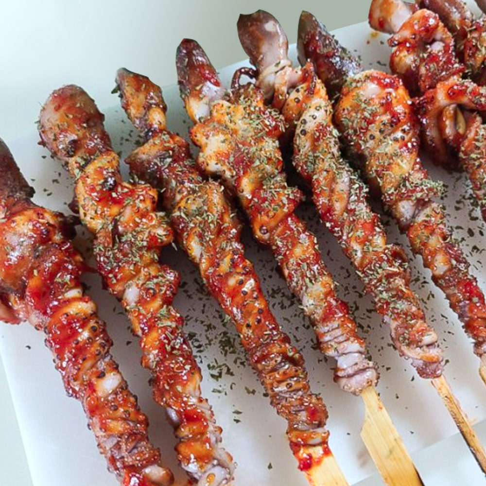 낙지호롱 900g 20-30개 구이 냉동 낙지 캠핑 해물 안주 호롱이 꼬치