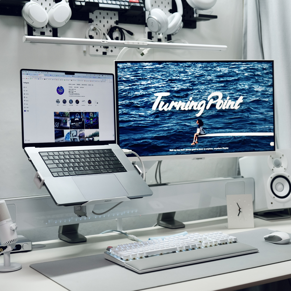 펠로우즈 라이징 로프트 모니터암 거치대 모니터 스탠드