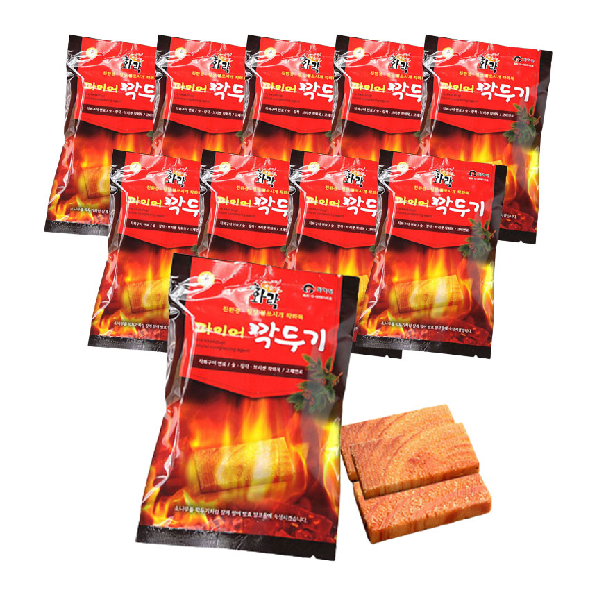 화락 파이어깍두기 3개입 천연 착화제 75g, 100개 - 상세 이미지 2