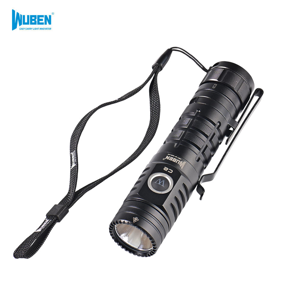 우벤 C2 군용 전술 랜턴 2000루멘 고성능 후레쉬 충전식 LED 손전등 택티컬 라이트