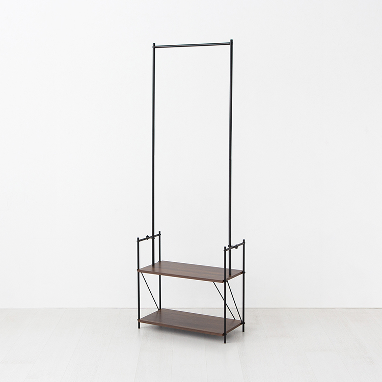 이지보 2단 선반행거 코코아월넛