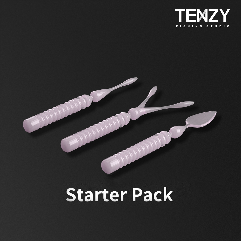 텐지 아트릭 스타터팩 아징 메바루 볼락 송어 전갱이웜 2.2인치 6개입 텐지핑크(6개입), 5.5cm(2.2인치) - 메인 이미지