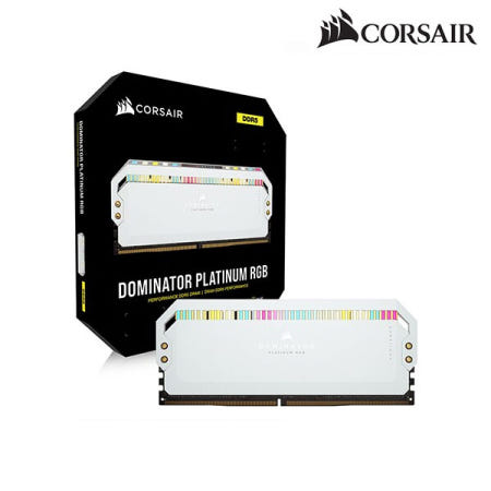 커세어 [RMA메모리] CORSAIR DDR5-6200 CL36 Dominator Platinum RGB WHITE 패키지 (32GB(16Gx2))