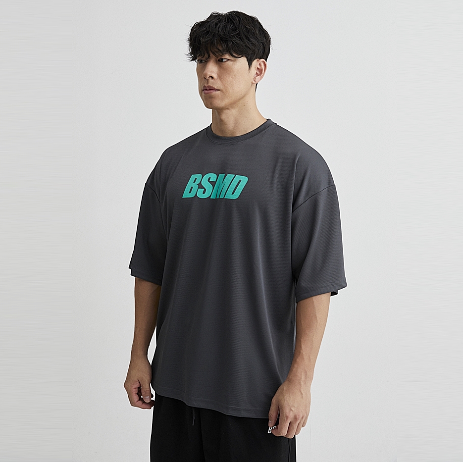 비스트모드 5컬러 메쉬 기능성 헬스 오버핏 반팔 티셔츠 짐웨어 BSMD 제품 이미지