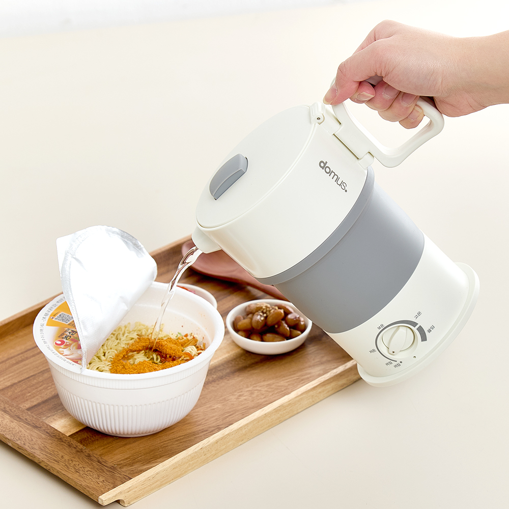 도무스 여행용 접이식 전기포트 휴대용 커피포트 햇반 라면 분유 소형 폴딩 주전자