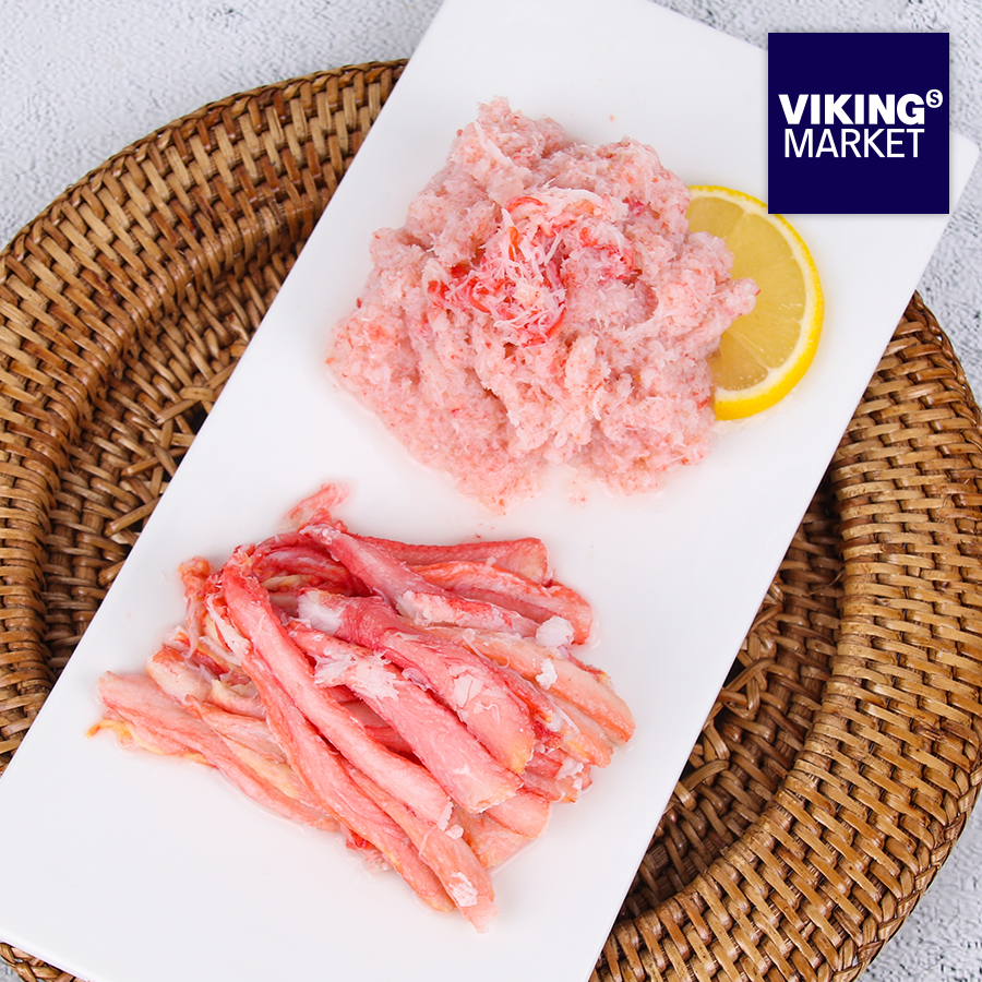 바이킹마켓 진붉은대게 3단 모듬살 700g게살볶음밥 게살죽