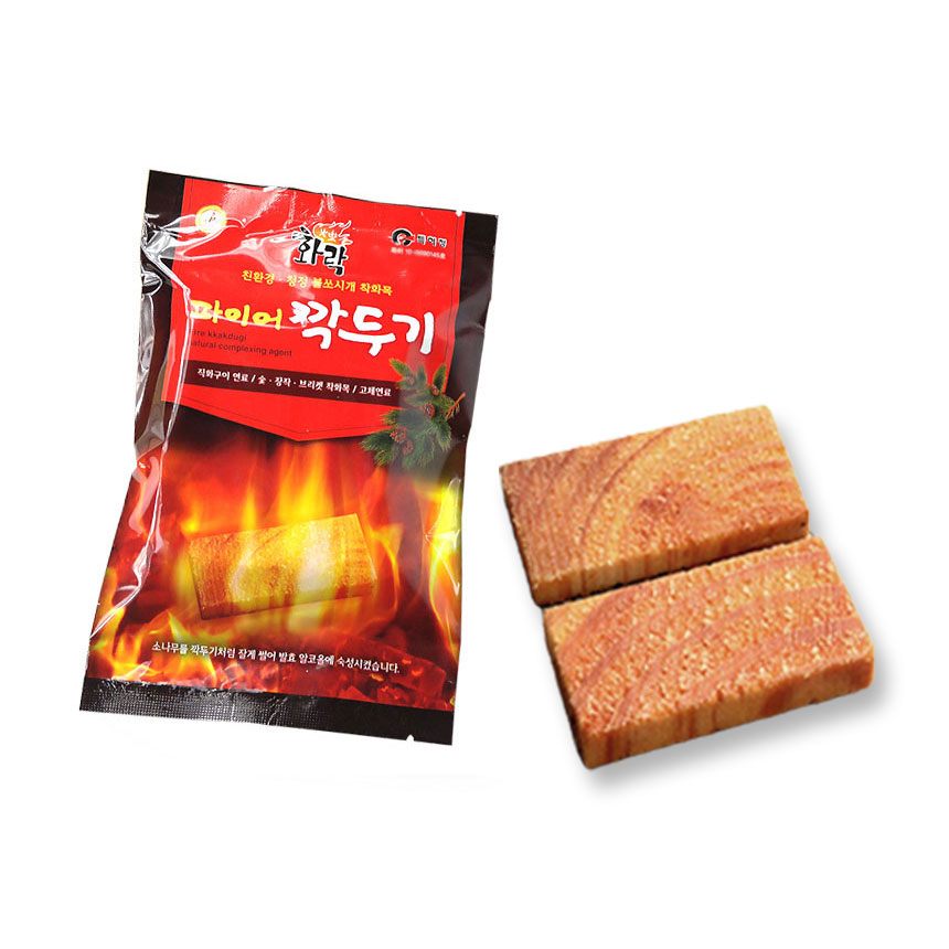 화락 파이어깍두기 2개입 천연 착화제 50g, 100개 - 상품 이미지