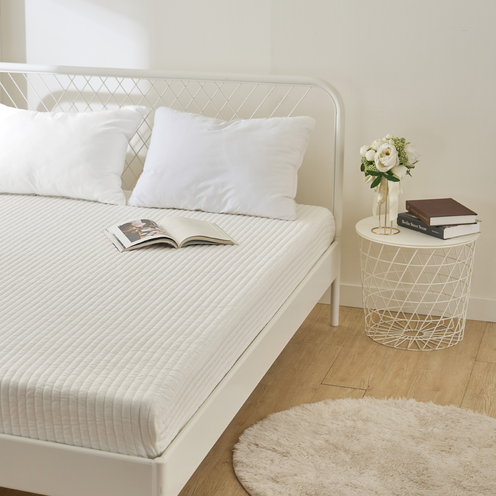 일체형 매트리스커버 침대커버 텐셀모달 100% 부드러운 촉감 누빔패드 밴딩 SS