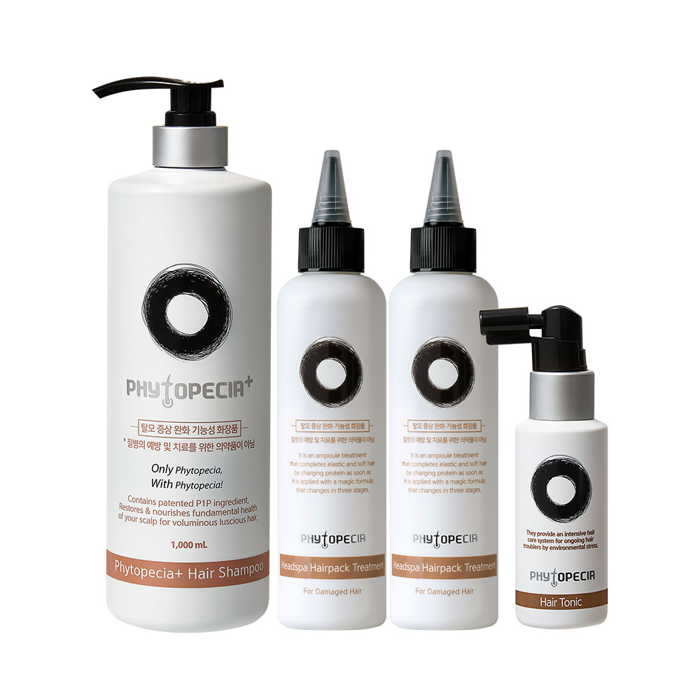 피토페시아 탈모 극복 SET 플러스 샴푸 1000ml 1개+트리트먼트 2개+헤어토닉 1개 - 상품 이미지