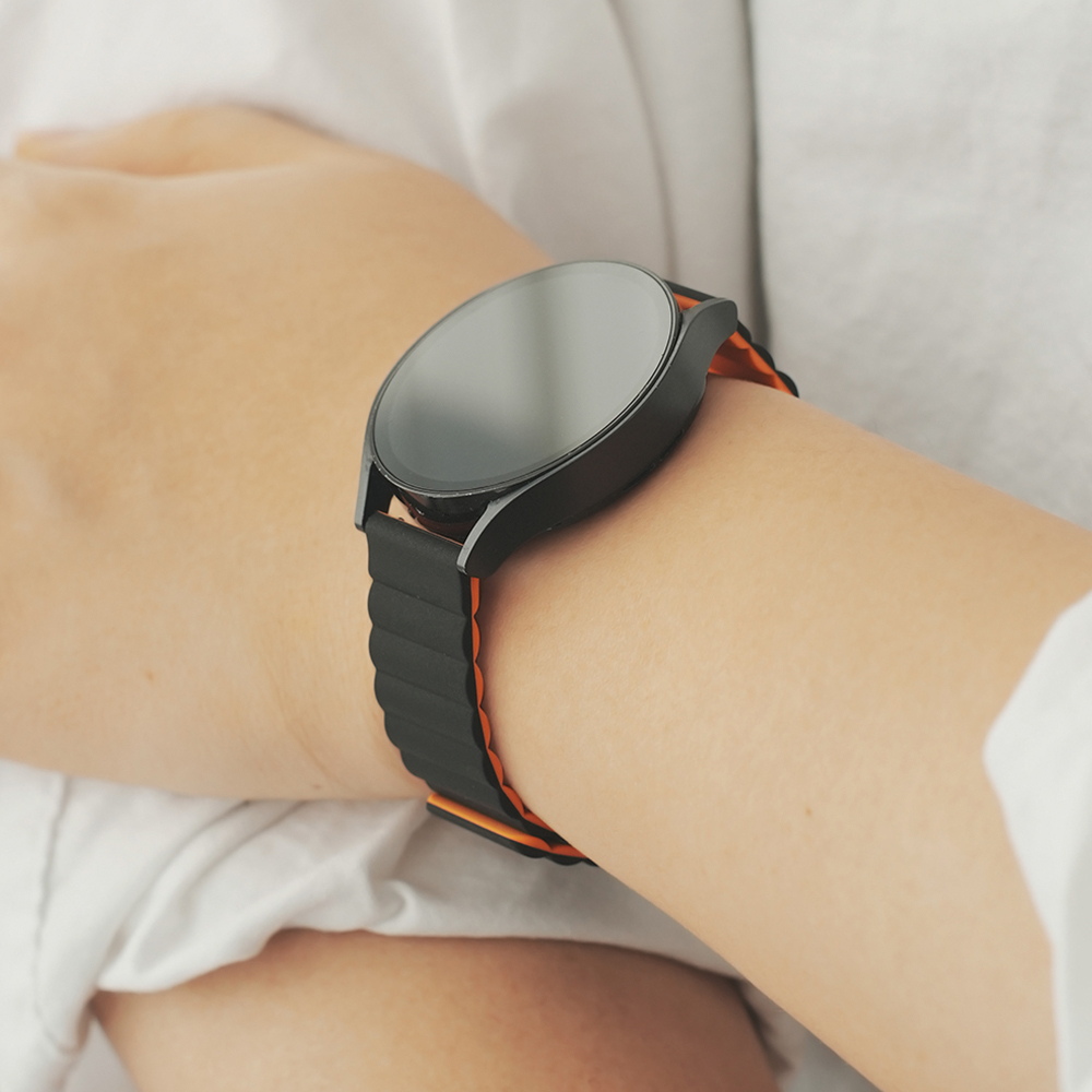 TXLX 갤럭시워치 7 6 5 4 실리콘 마그네틱 스트랩 클래식 프로 밴드 줄