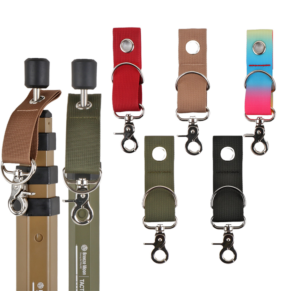 브리즈문 폴대 아일렛 고정 타프 걸이 고리 후크 스트랩 스트링 웨빙 게고리 캠핑 끈 줄 크림슨레드 - 상품 이미지