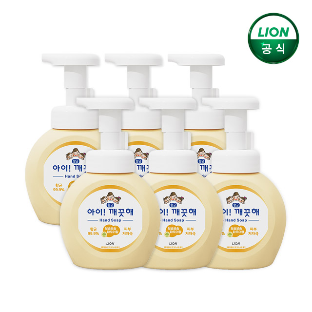 아이깨끗해 핸드워시 순향 250ml 본품 6개 / 거품형 - 상품 이미지
