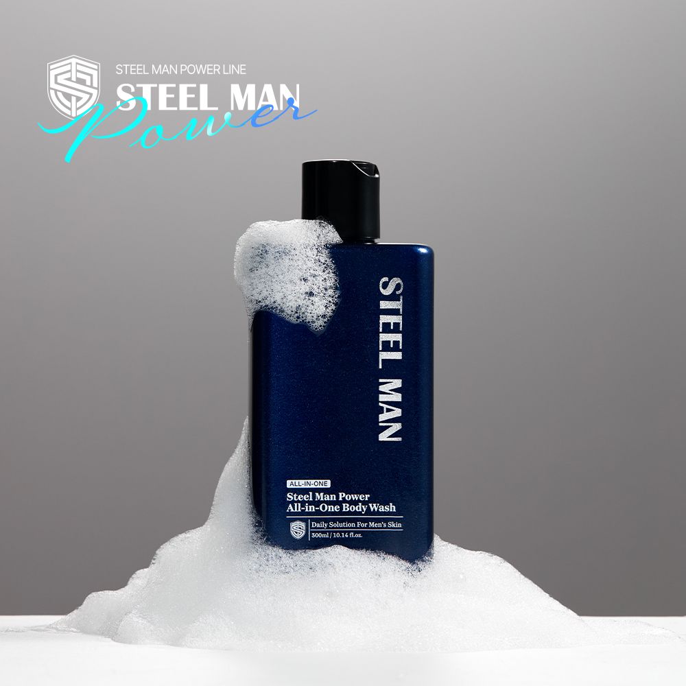 스틸맨 남자 올인원 바디워시 등드름 체취 모공 각질 약산성 300ml 1개 이미지 7