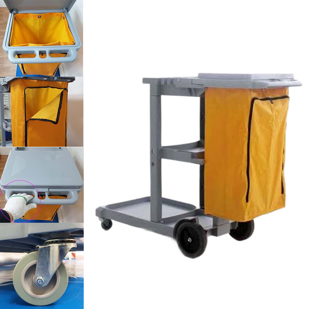회전 이동식 청소카트 간편 지퍼백 수납 핸들 손잡이 구루마