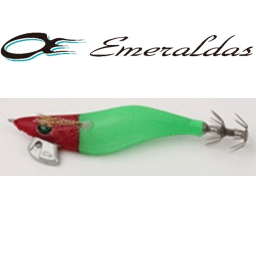 바다루어 다이와 에메랄다스 드롭퍼 갑오징어 틴셀 에기 수평 슷테 야광적녹, 2.5호