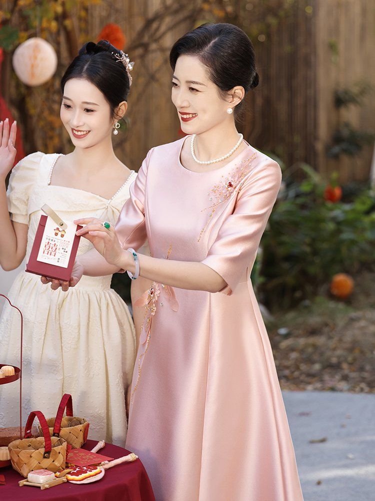 시어머니 접이식부채 부채만들기 화려한 연회 혼주양장 전통부채 대나무 상견례 결혼식 휴대용 MSX667 크 S - 상세 이미지 4