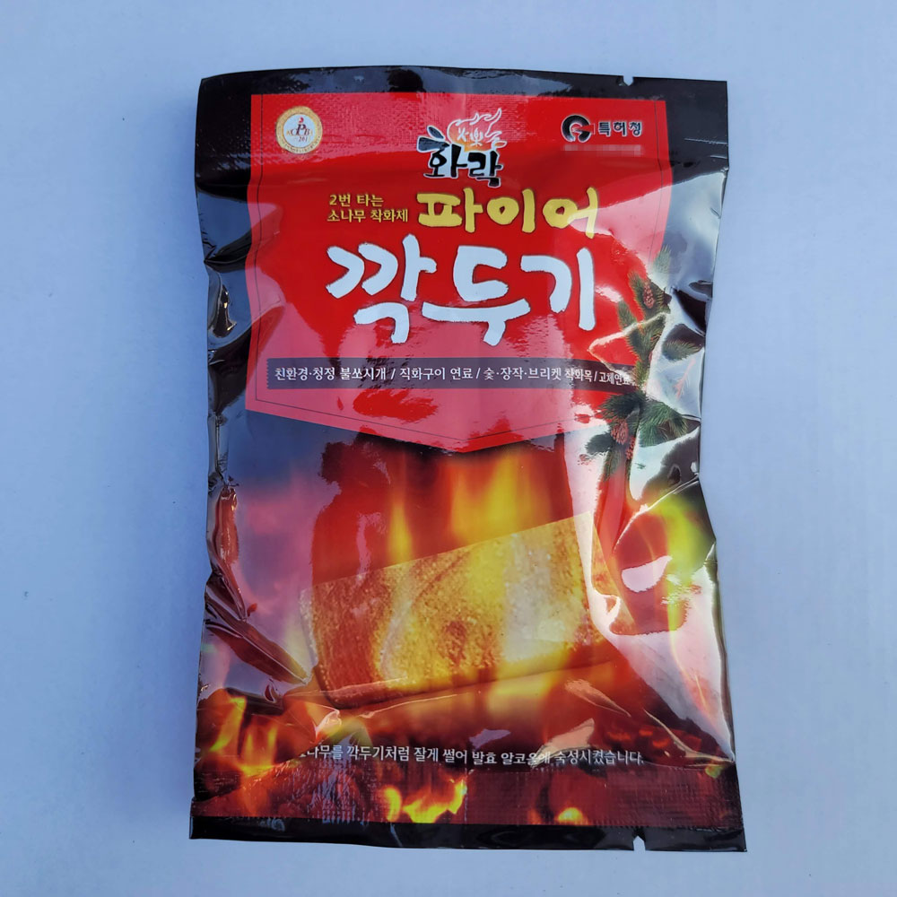 화락 파이어깍두기 3개입 천연 착화제 75g, 100개 - 상세 이미지 3