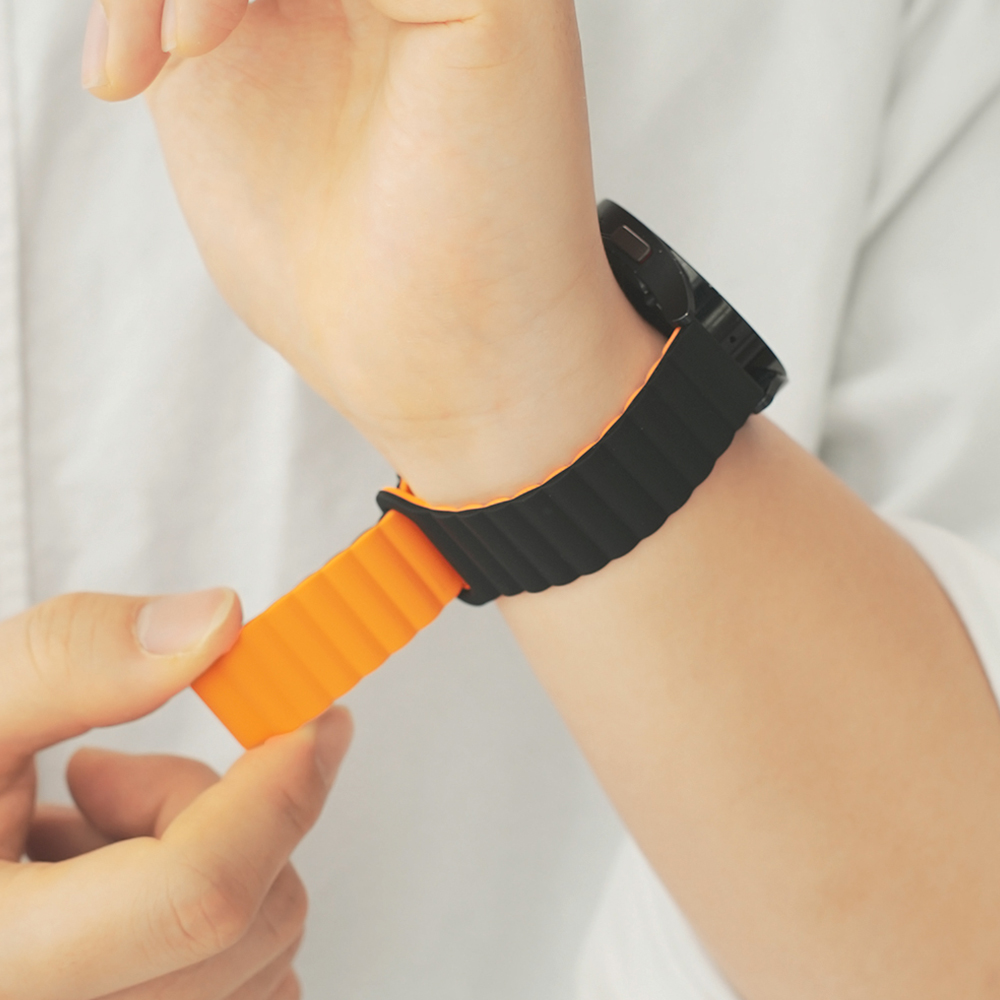 TXLX 갤럭시워치 7 6 5 4 실리콘 마그네틱 스트랩 클래식 프로 밴드 줄