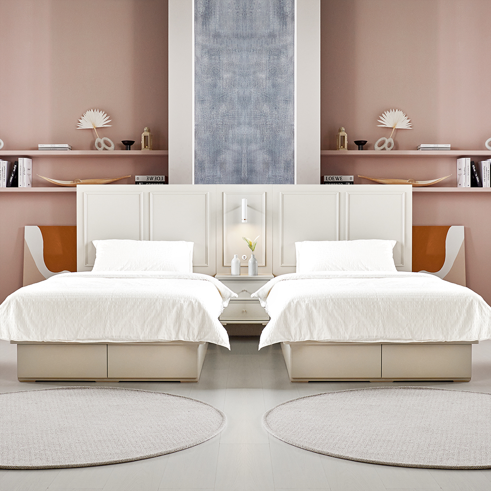 리엘르 트윈침대 안방 신혼 부부 호텔 수납침대 호텔식 분리 슈퍼 싱글침대2개