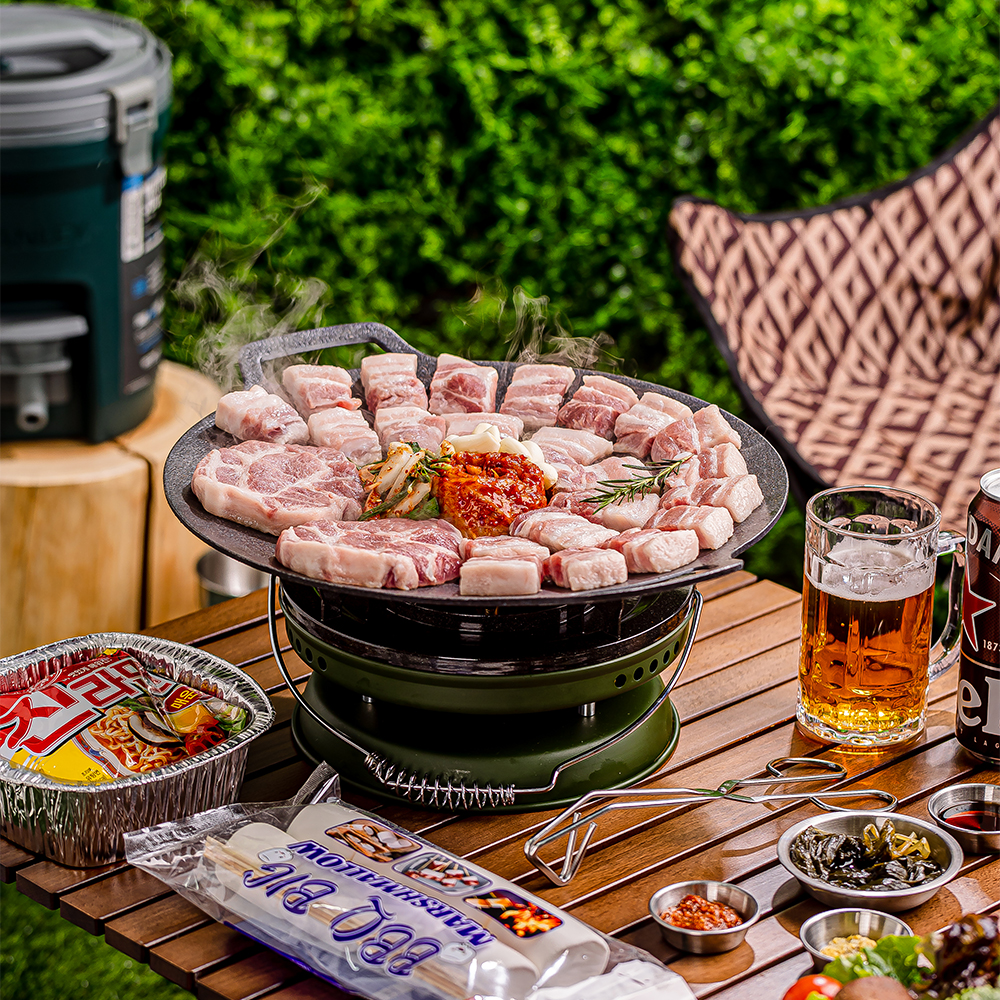 바르돈 국내산 1+한돈  캠핑 세트 삼겹살 목살 가브리살 세트선택 800g, 1.7kg구성