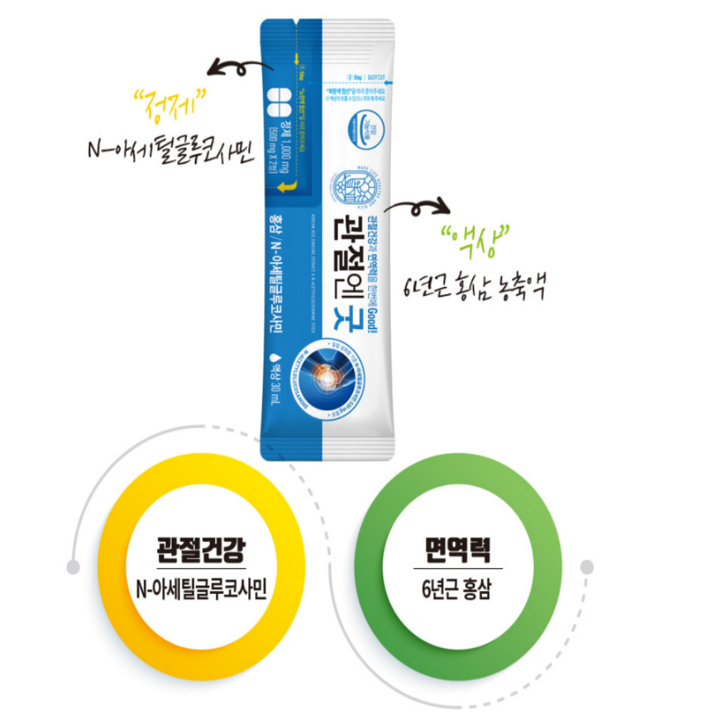 관절엔 굿 글루코사민 효능 효과 (정제500mlx2정 액상30ml)30포 약1개월 - 상세 이미지 2