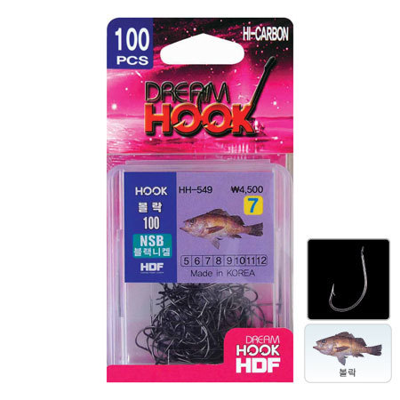 해동 드림훅 볼락 NSB 바늘 덕용 벌크 HH-549 뽈락낚시