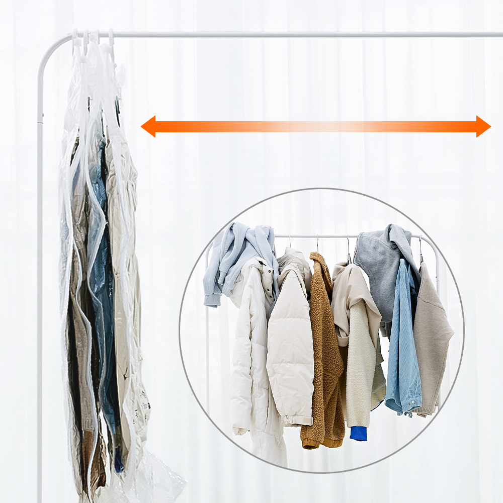 옷걸이압축팩 패딩 이불압축팩 대형 4매 제품 이미지