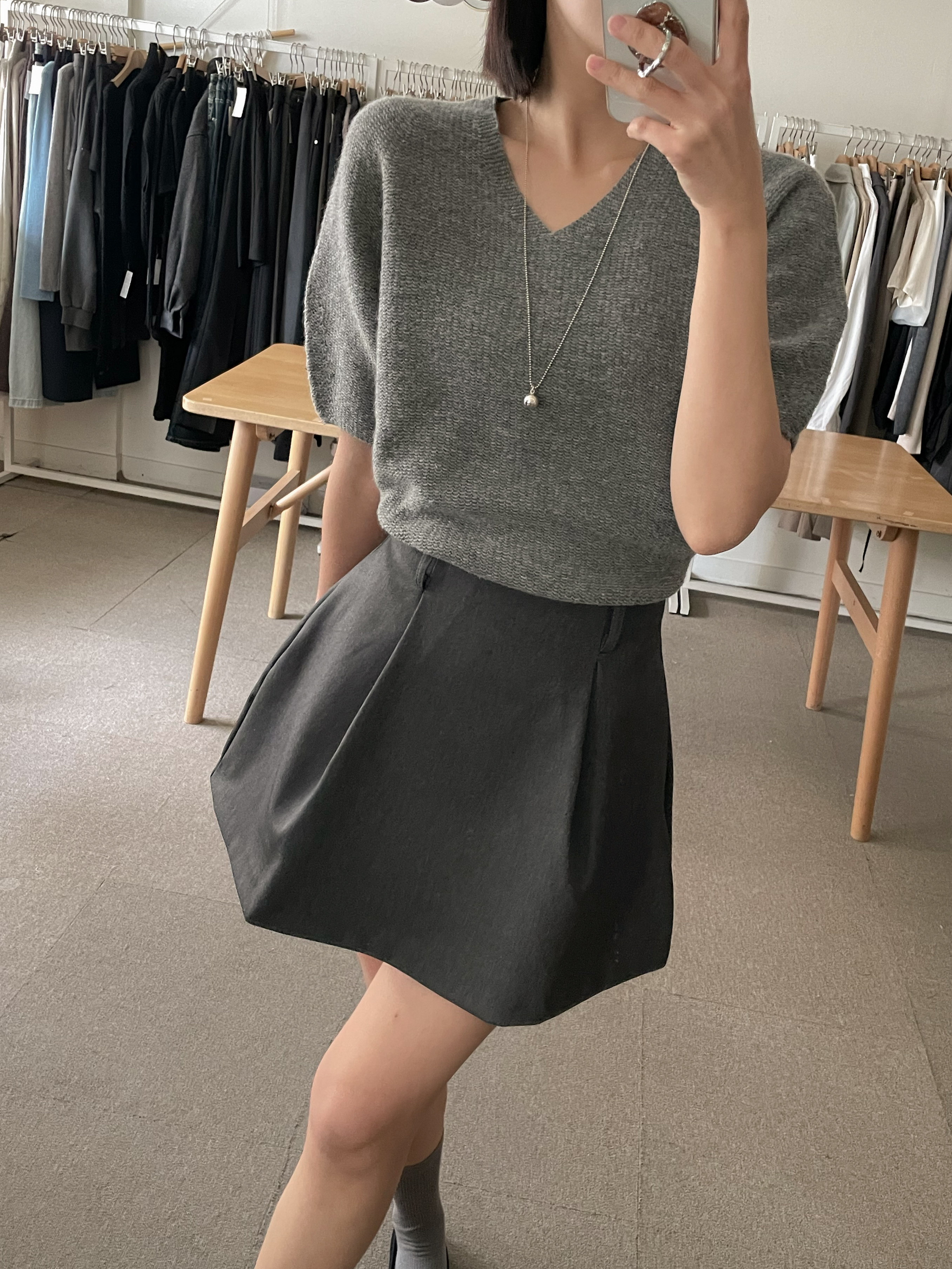 라붐 벌룬 핀턱 미니 스커트 2color 상세 이미지 11