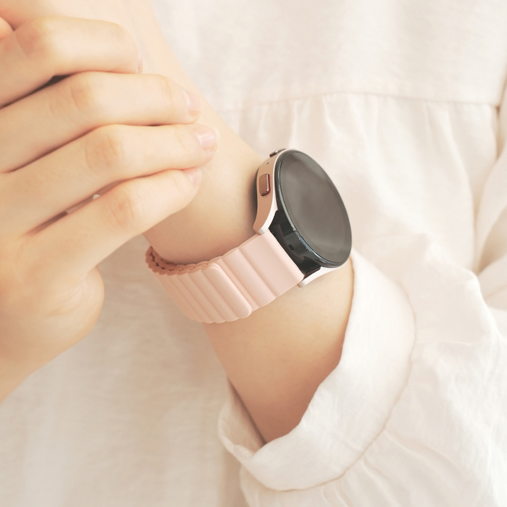 TXLX 갤럭시워치 7 6 5 4 실리콘 마그네틱 스트랩 클래식 프로 밴드 줄