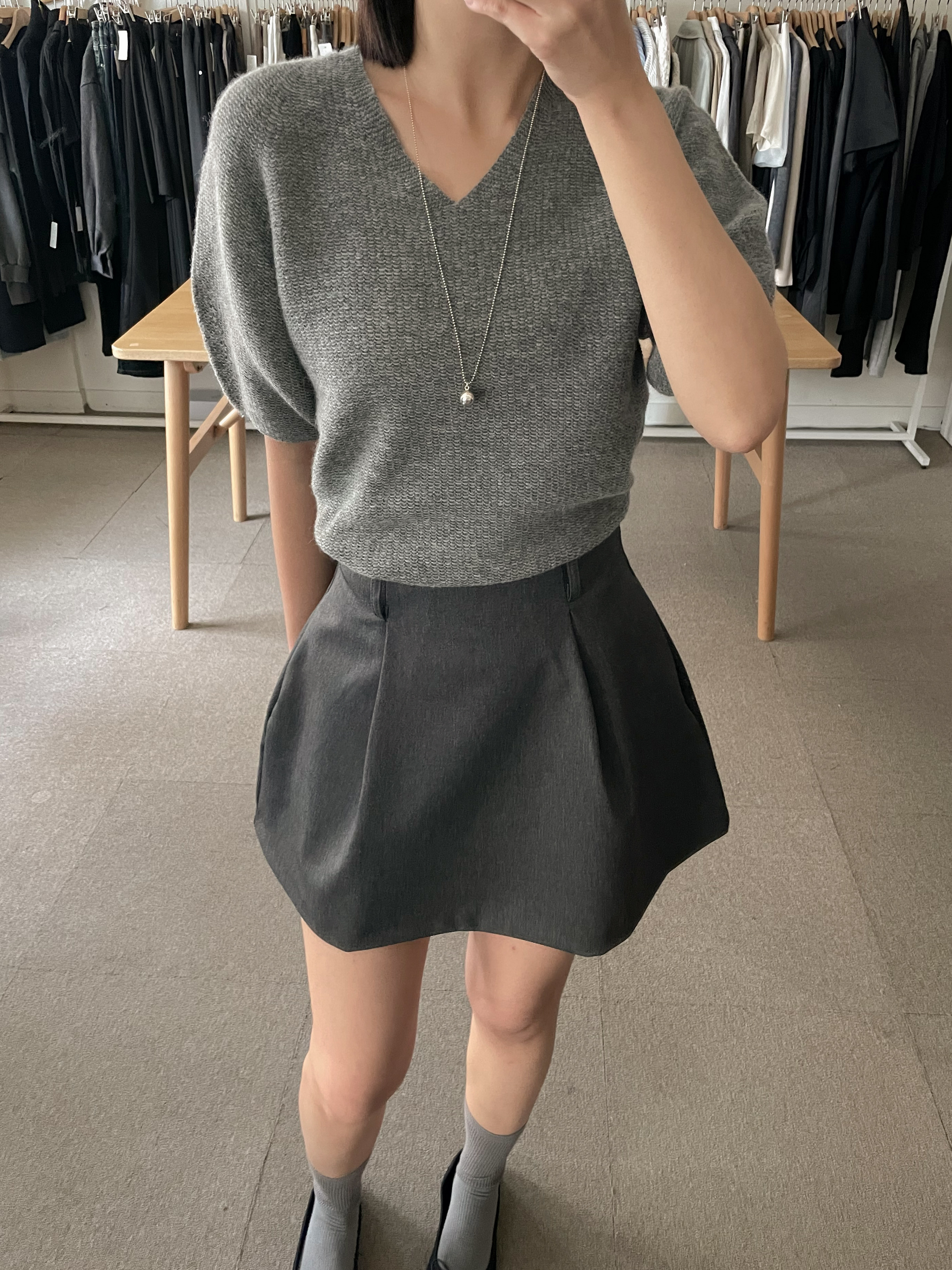 라붐 벌룬 핀턱 미니 스커트 2color 상세 이미지 15