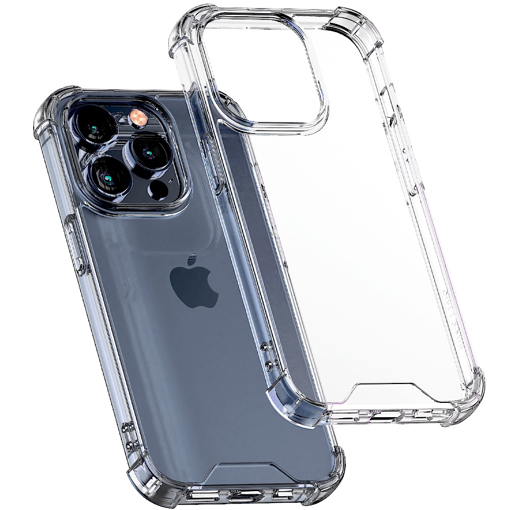 방탄 에어 범퍼 풀커버 아이폰 케이스 투명, 아이폰16e - 상품 이미지