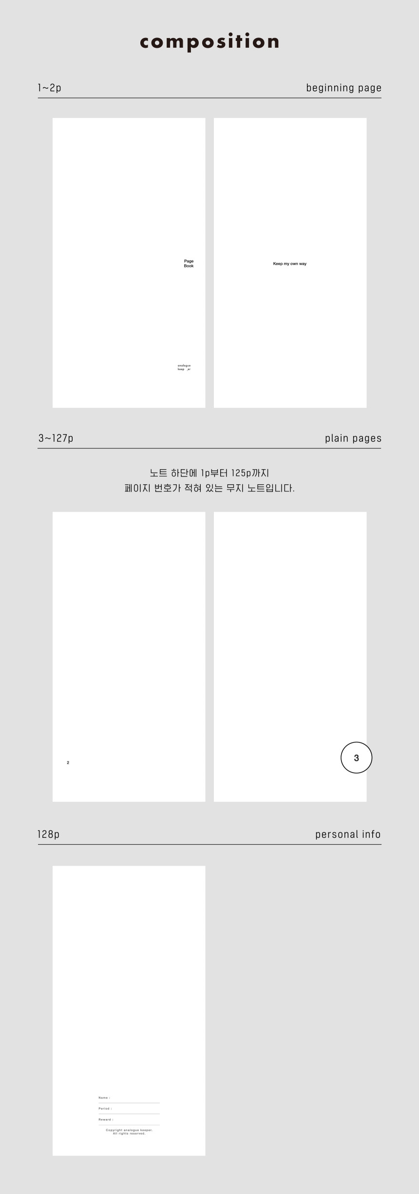 Analogue Keeper Page Book (3 colours)