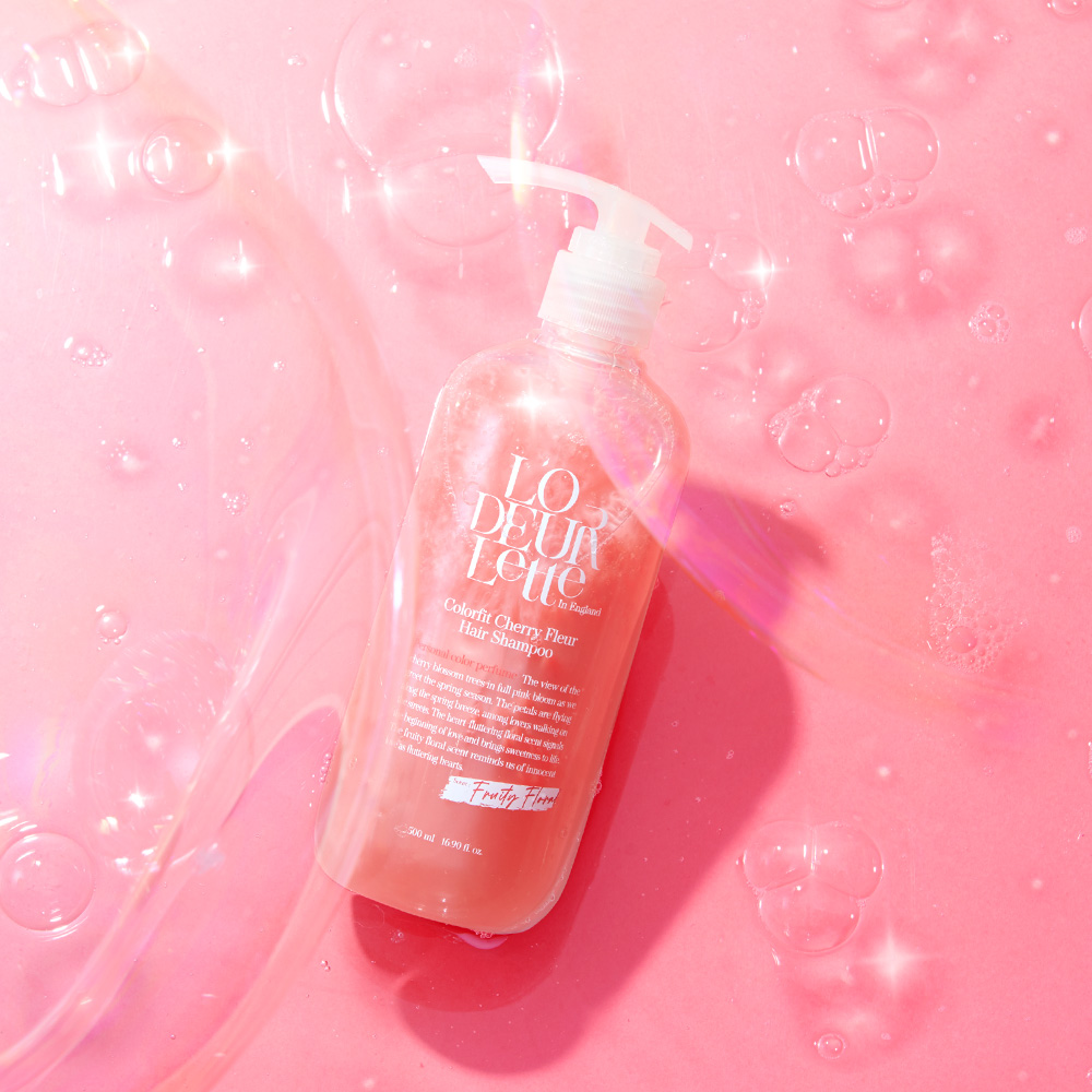 로더렛 컬러핏 퍼퓸 헤어 샴푸 체리 플뢰르, 500ml, 1개 - 상세 이미지 3