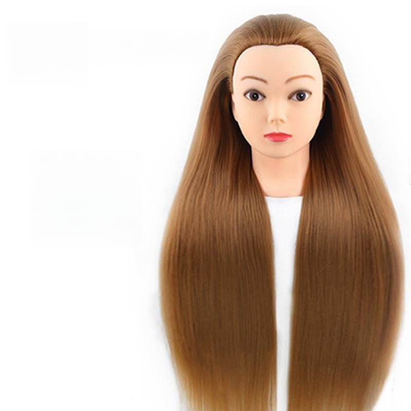 연습 미용가발 긴머리 헤어 머리 장발 통가발 내츄럴 염색모 분홍색 무지개 - 상세 이미지 2