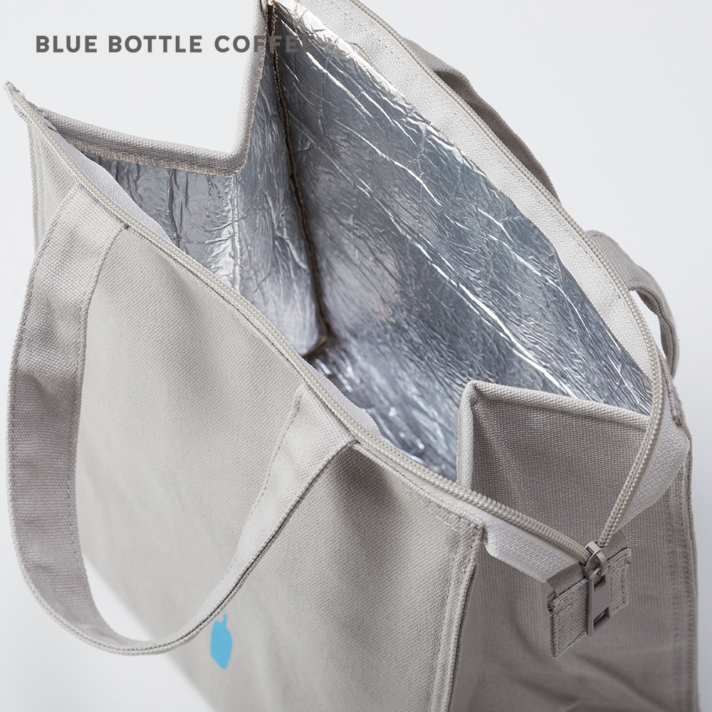 [공식] 블루보틀 그레이 코튼 쿨러백 Blue Bottle Grey Cotton Cooler Bag/피크닉/보냉가방 - 상세 이미지 3