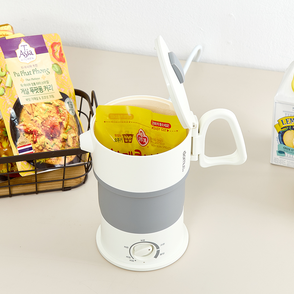 도무스 여행용 접이식 전기포트 휴대용 커피포트 햇반 라면 분유 소형 폴딩 주전자