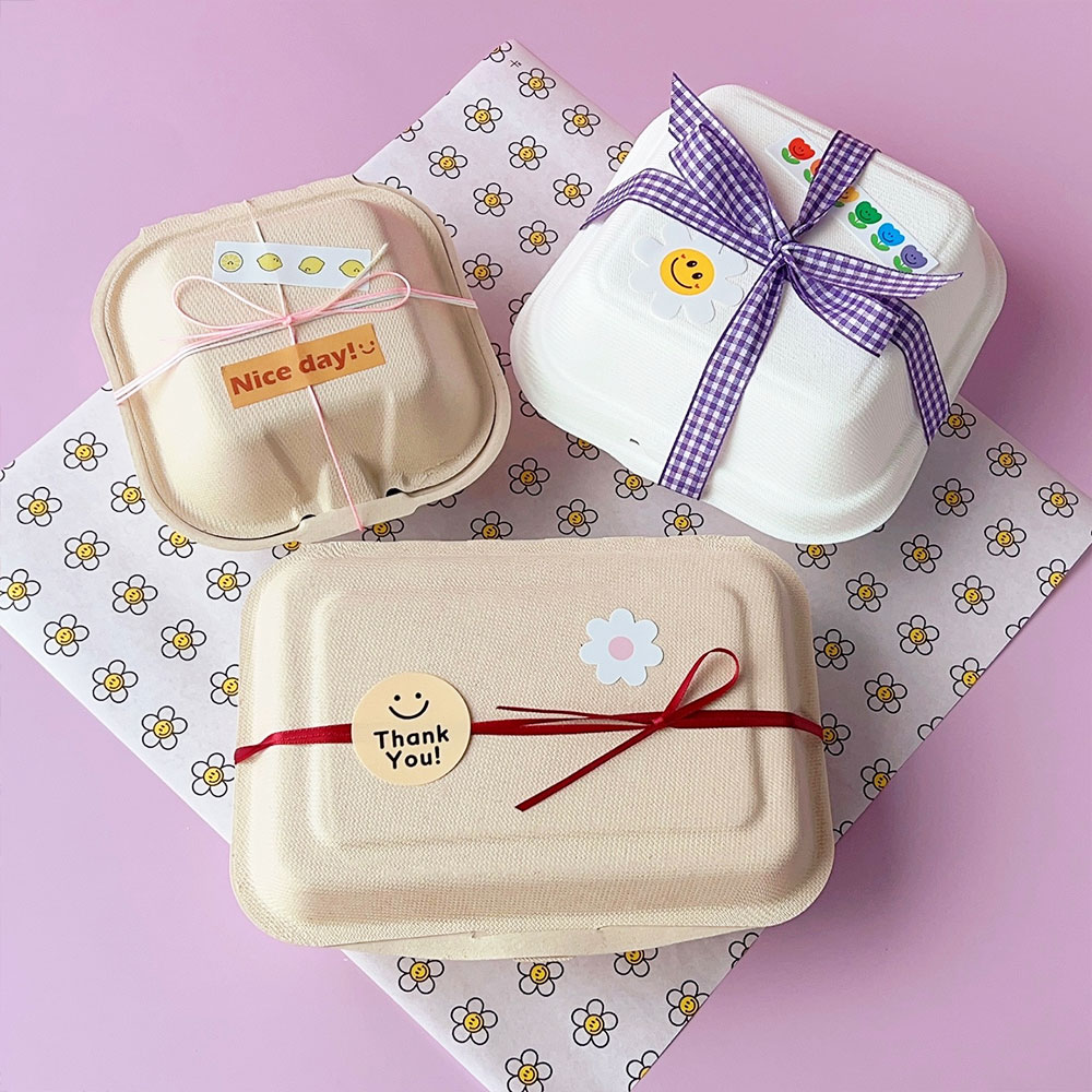 선물 포장 박스 디저트 미니 사각 케이크 쿠키 떡 포장 종이 상자 이미지 2