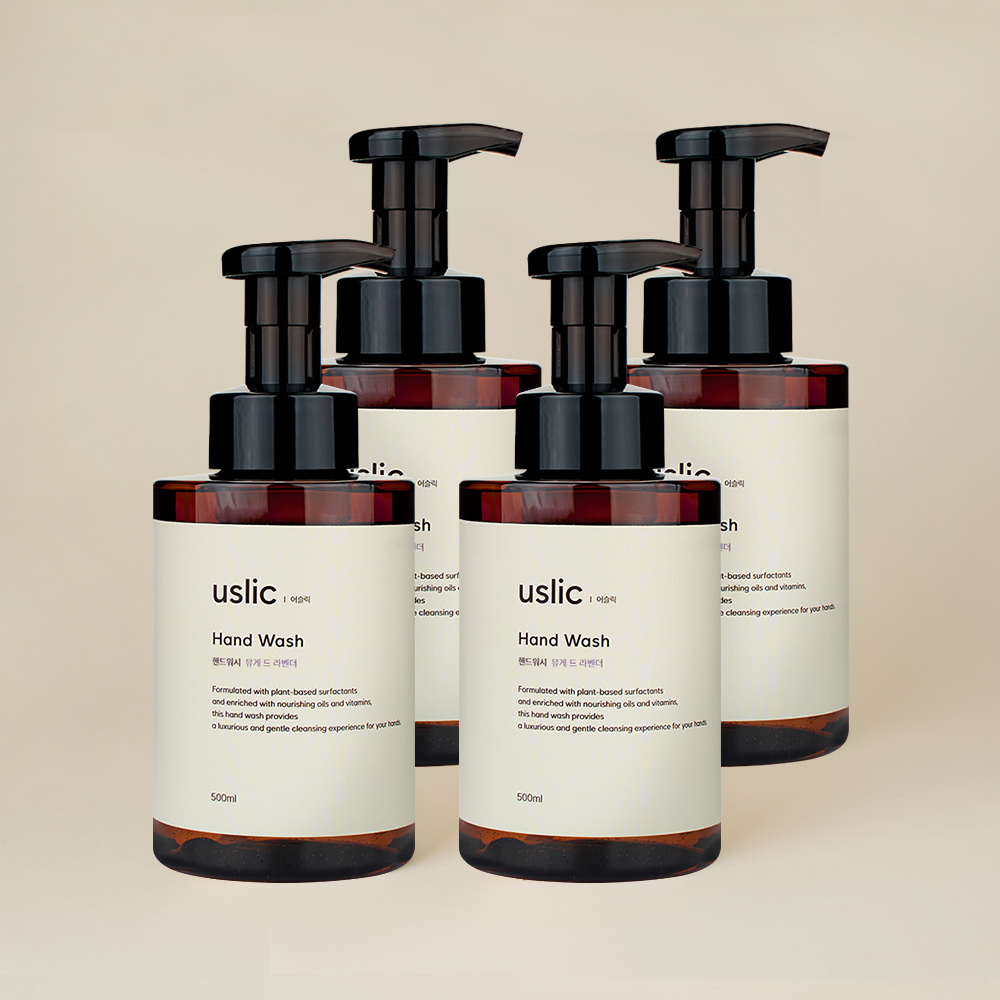 어슬릭 퍼퓸핸드워시 선물 손세정제 물비누 뮤게 드 라벤더, 500ml, 4개 - 상품 이미지
