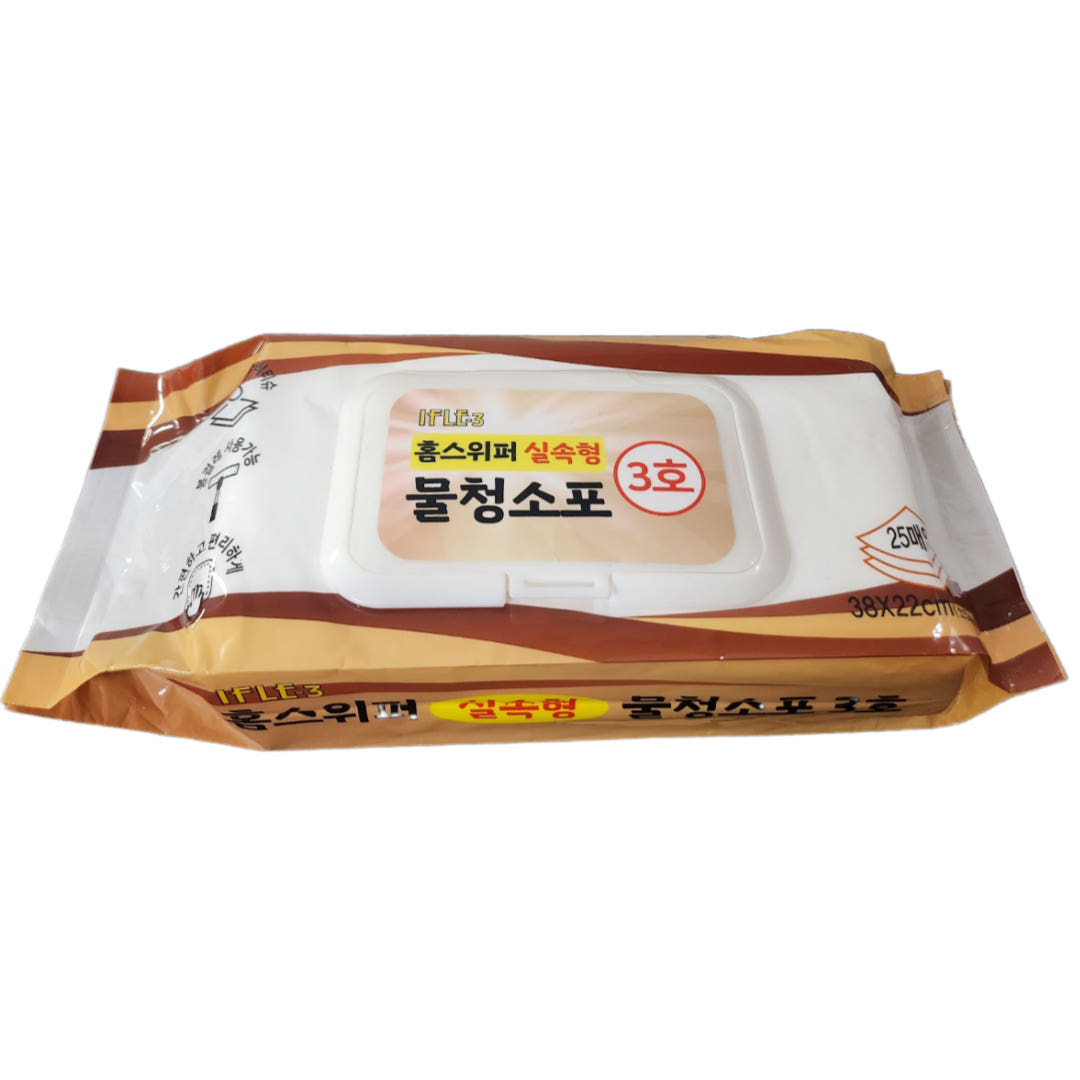 거실 방 바닥 청소 물 걸레 걸래 포 실속형 물청소포 1호 25매입 이플 (4532) - 상세 이미지 4